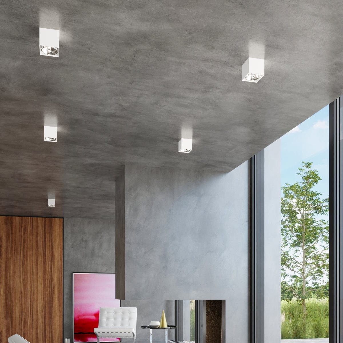 Sollux Lighting Ceiling Lamp Blake White - Modern BLAKE Spot Ceiling Light - Minimalist Design - Easy Surface Mounting - Compatible with GU10 Bulbs