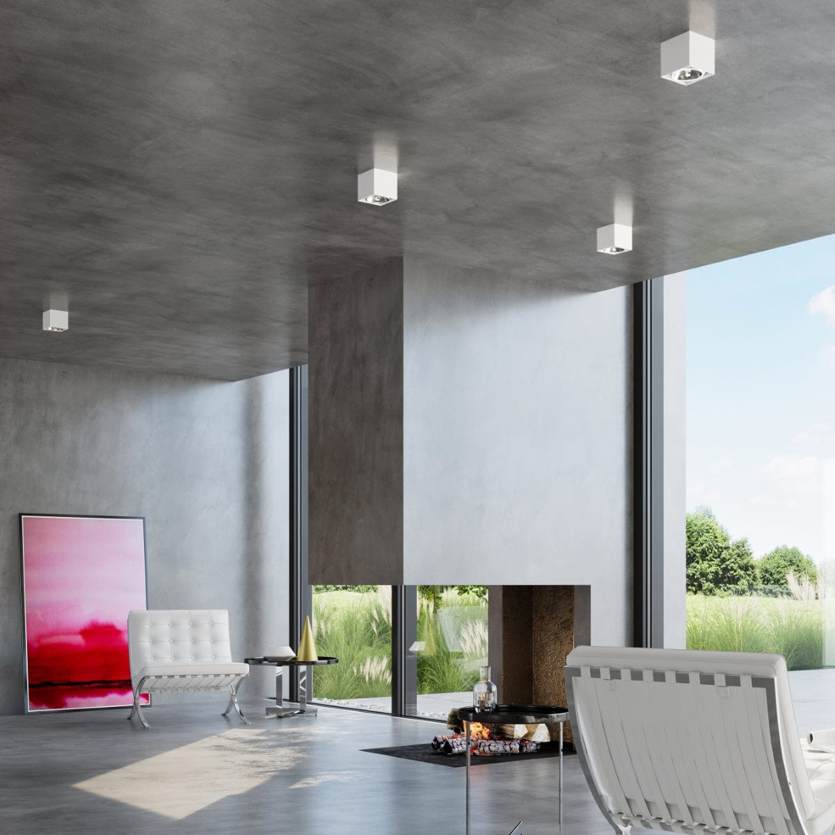 Sollux Lighting Ceiling Lamp Blake White - Modern BLAKE Spot Ceiling Light - Minimalist Design - Easy Surface Mounting - Compatible with GU10 Bulbs