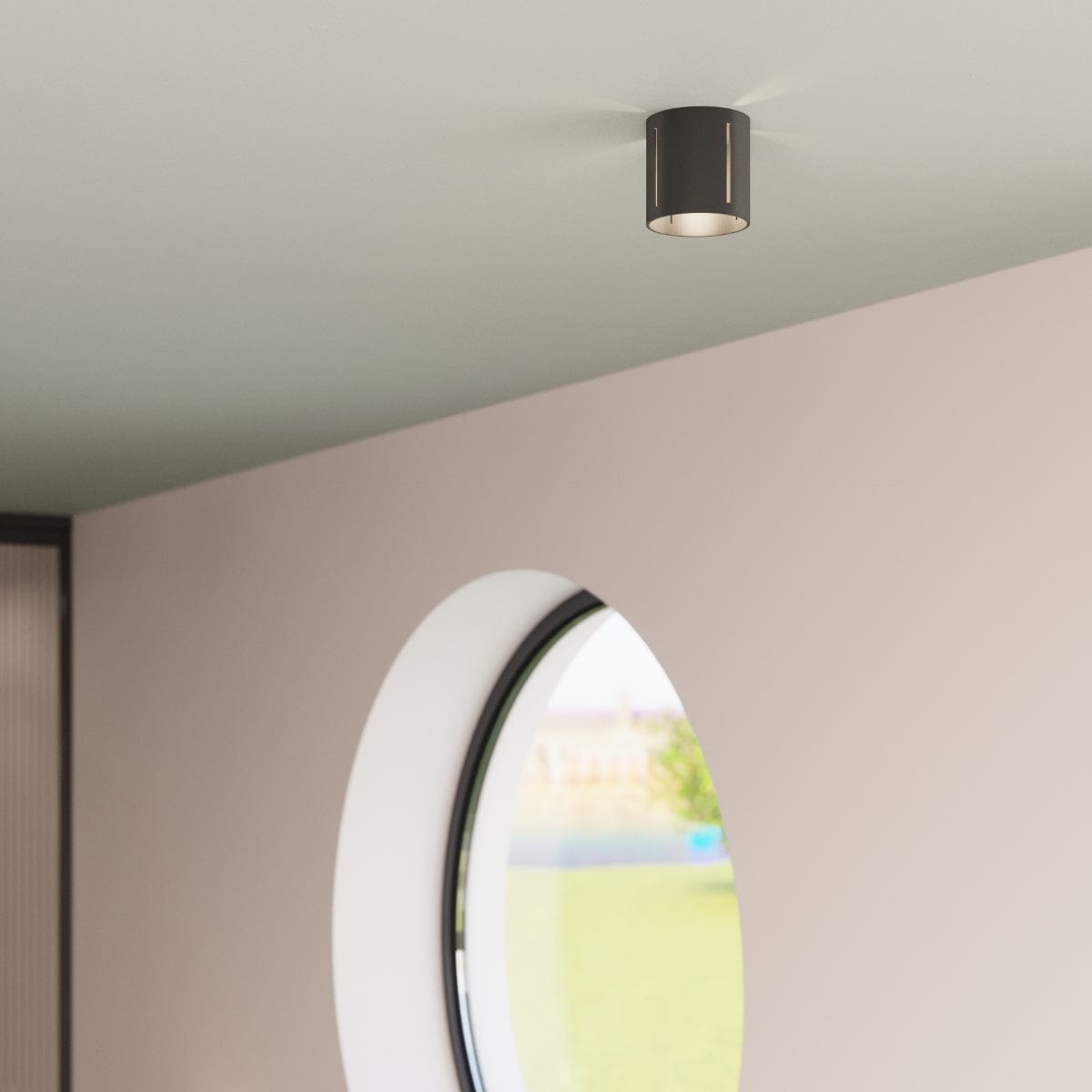 Sollux Lighting Ceiling Lamp Inez Black - Modern Perforated Ceiling Light - Aluminum - Replaceable G9 Bulbs - Elegant Black Finish - Futuristic Lighting Effect