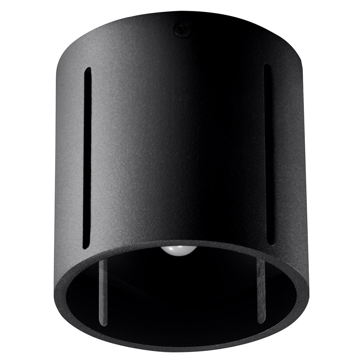 Sollux Lighting Ceiling Lamp Inez Black - Modern Perforated Ceiling Light - Aluminum - Replaceable G9 Bulbs - Elegant Black Finish - Futuristic Lighting Effect
