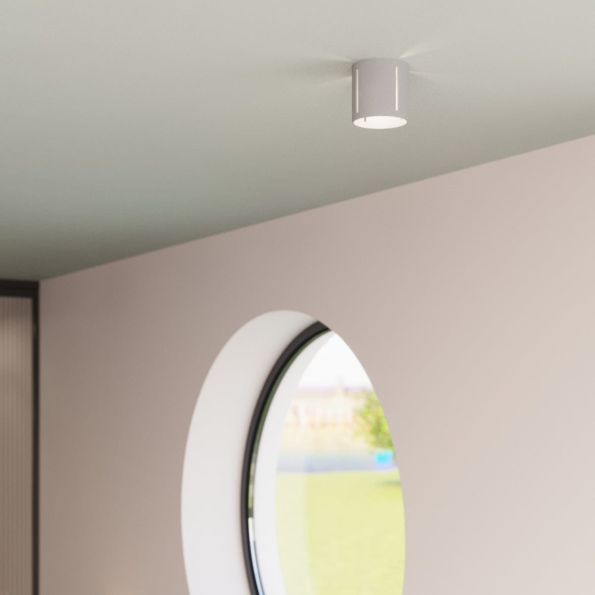 Sollux Lighting Ceiling Lamp Inez Grey - Modern Perforated Ceiling Light - Aluminum - Replaceable G9 Bulbs - Elegant Grey Finish - Futuristic Lighting Effect