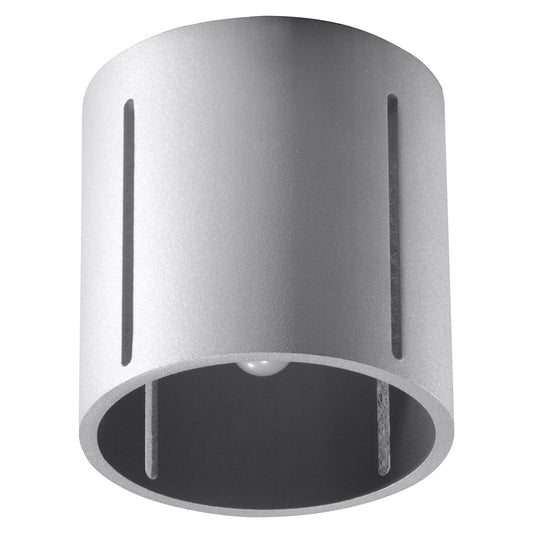 Sollux Lighting Ceiling Lamp Inez Grey - Modern Perforated Ceiling Light - Aluminum - Replaceable G9 Bulbs - Elegant Grey Finish - Futuristic Lighting Effect