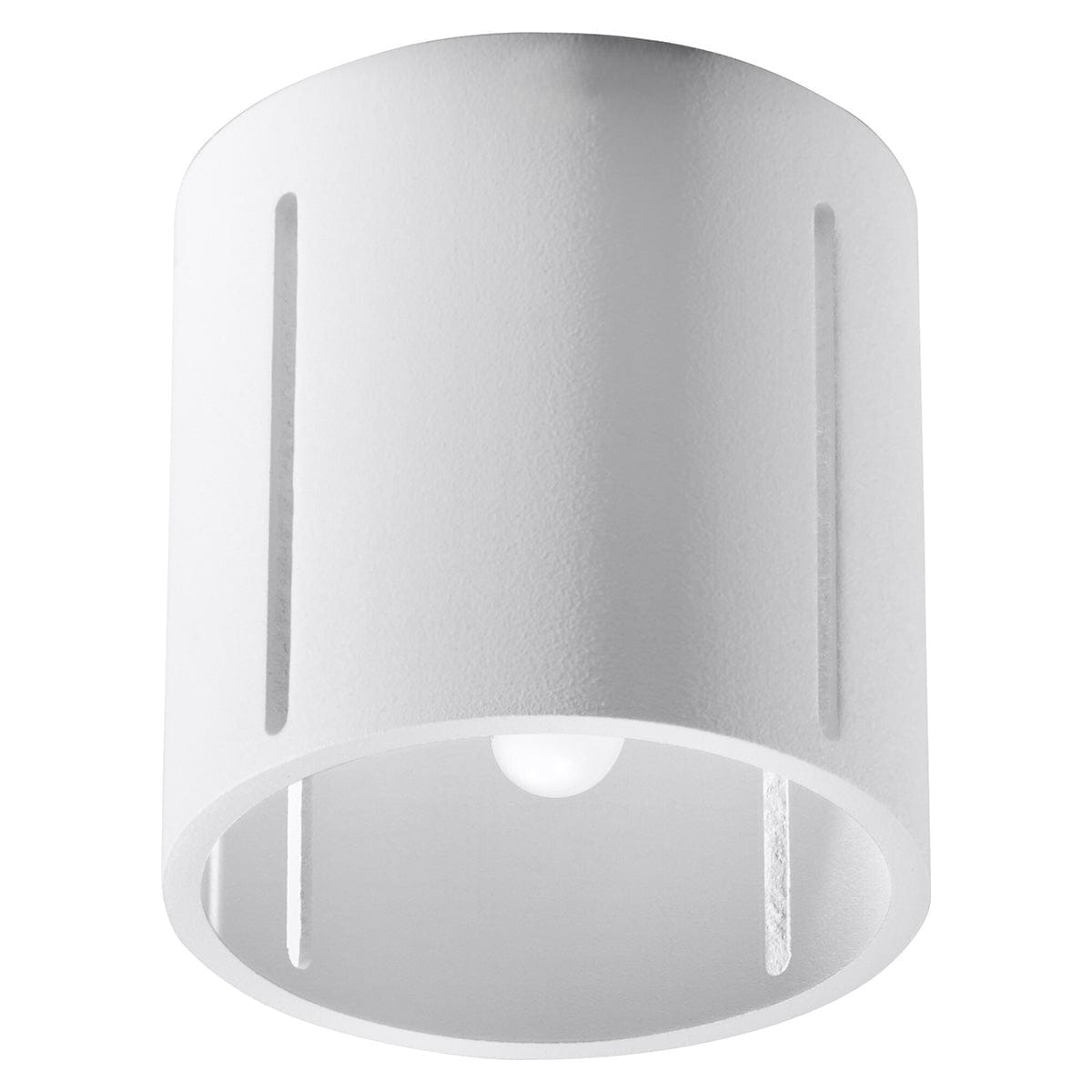 Sollux Lighting Ceiling Lamp Inez White - Modern Perforated Ceiling Light - Aluminum - Replaceable G9 Bulbs - Elegant White Finish - Futuristic Lighting Effect
