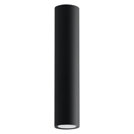 Sollux Lighting Ceiling Lamp Lagos 30 Black - Modern Black Ceiling Light - Powder-Coated Steel - Replaceable GU10 Bulbs - Elegant Cylindrical Design