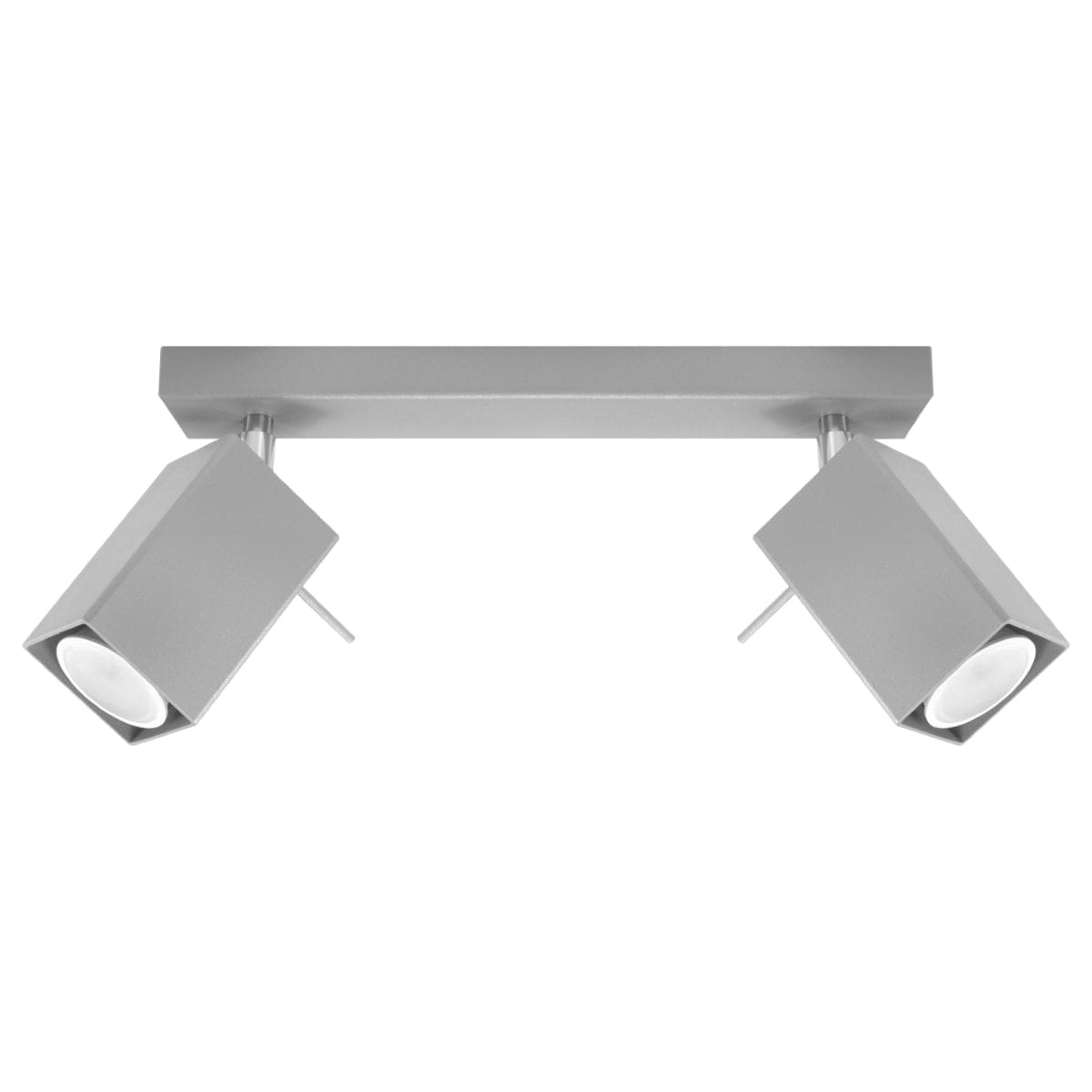 Sollux Lighting Ceiling Lamp Merida 2 Grey - Modern Adjustable Spot Ceiling Light - Movable Shades - Durable Steel - Compatible with GU10 Bulbs