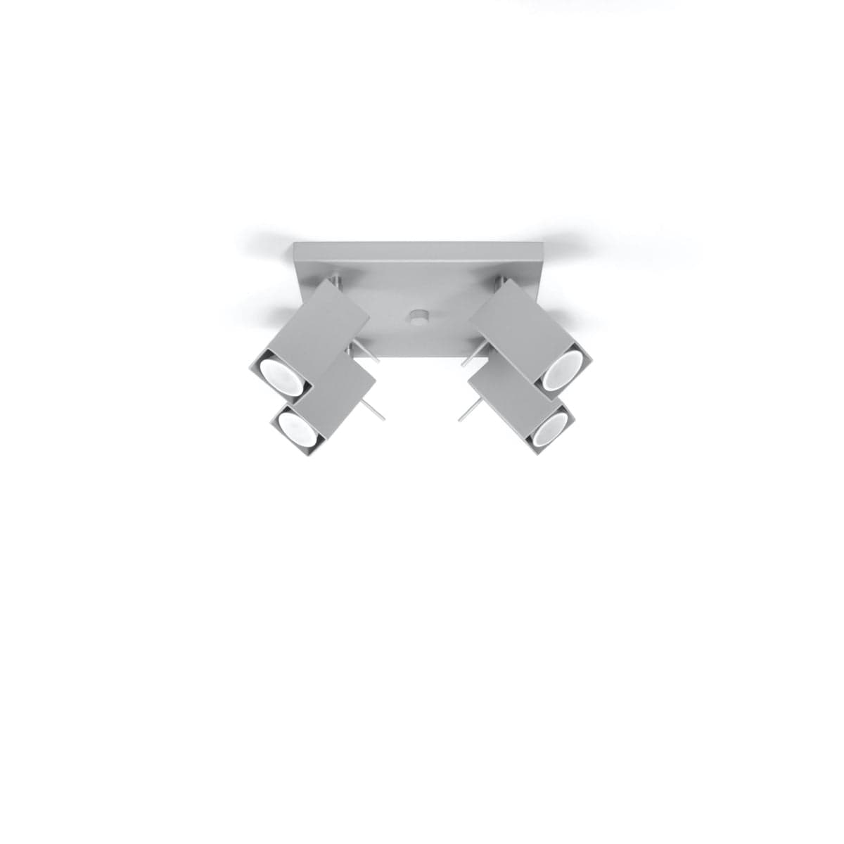 Sollux Lighting Ceiling Lamp Merida 4 Grey - Modern Adjustable Spot Ceiling Light - 4 Movable Shades - Durable Steel - Compatible with GU10 Bulbs