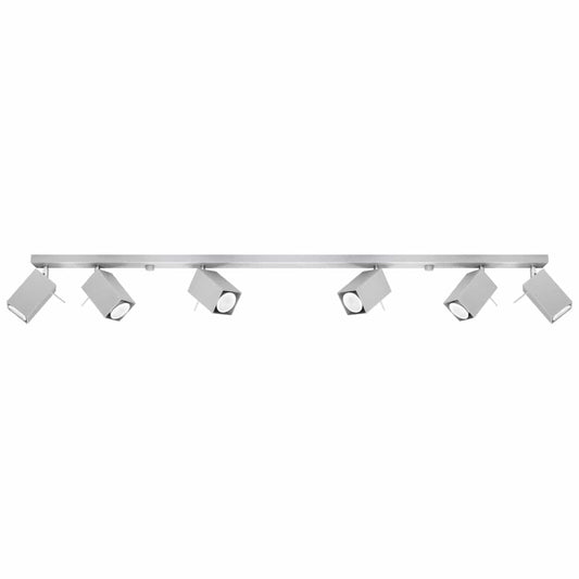 Sollux Lighting Ceiling Lamp Merida 6 L Grey - Modern Spot Ceiling Light - 6 Adjustable Shades - Durable Steel Build - GU10 Bulb Compatible