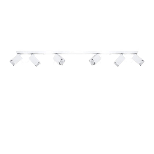 Sollux Lighting Ceiling Lamp Merida 6 L White - Modern Spot Ceiling Light - 6 Adjustable Shades - Durable Steel Design - GU10 Bulb Compatible