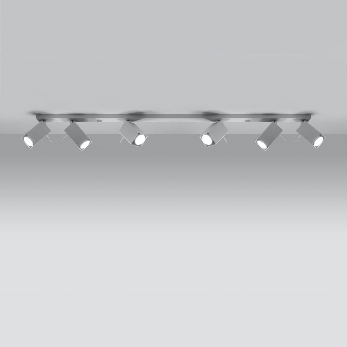 Sollux Lighting Ceiling Lamp Merida 6 L White - Modern Spot Ceiling Light - 6 Adjustable Shades - Durable Steel Design - GU10 Bulb Compatible