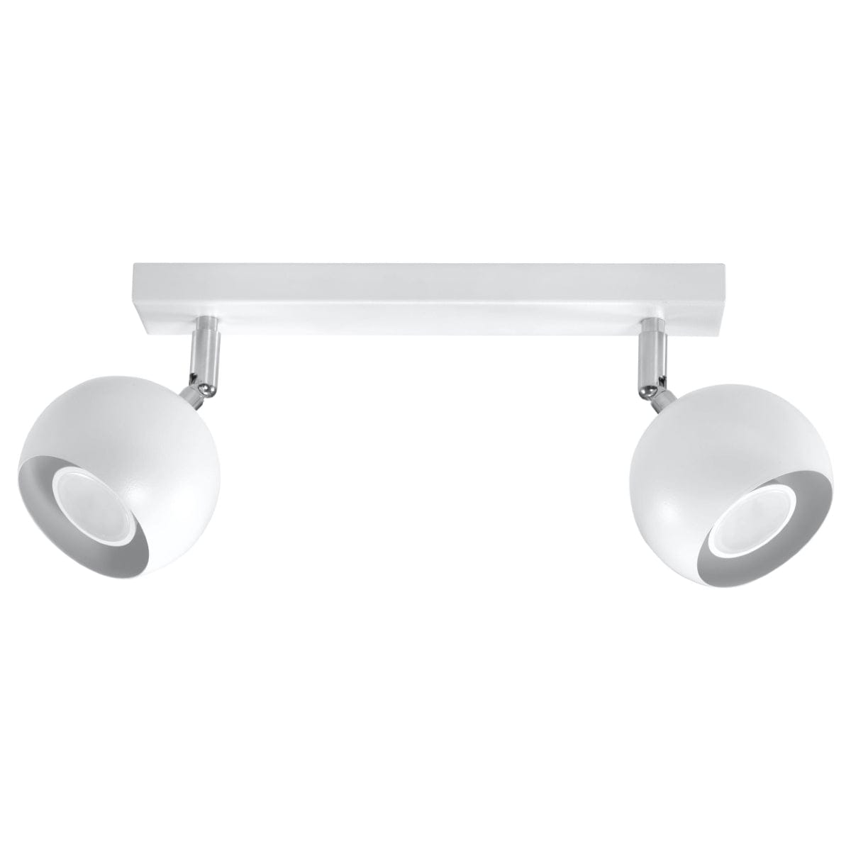 Sollux Lighting Ceiling Lamp Oculare 2 White - Modern White Spot Ceiling Light - Adjustable Directional Lighting - Replaceable GU10 Bulbs - Sleek Spherical Design