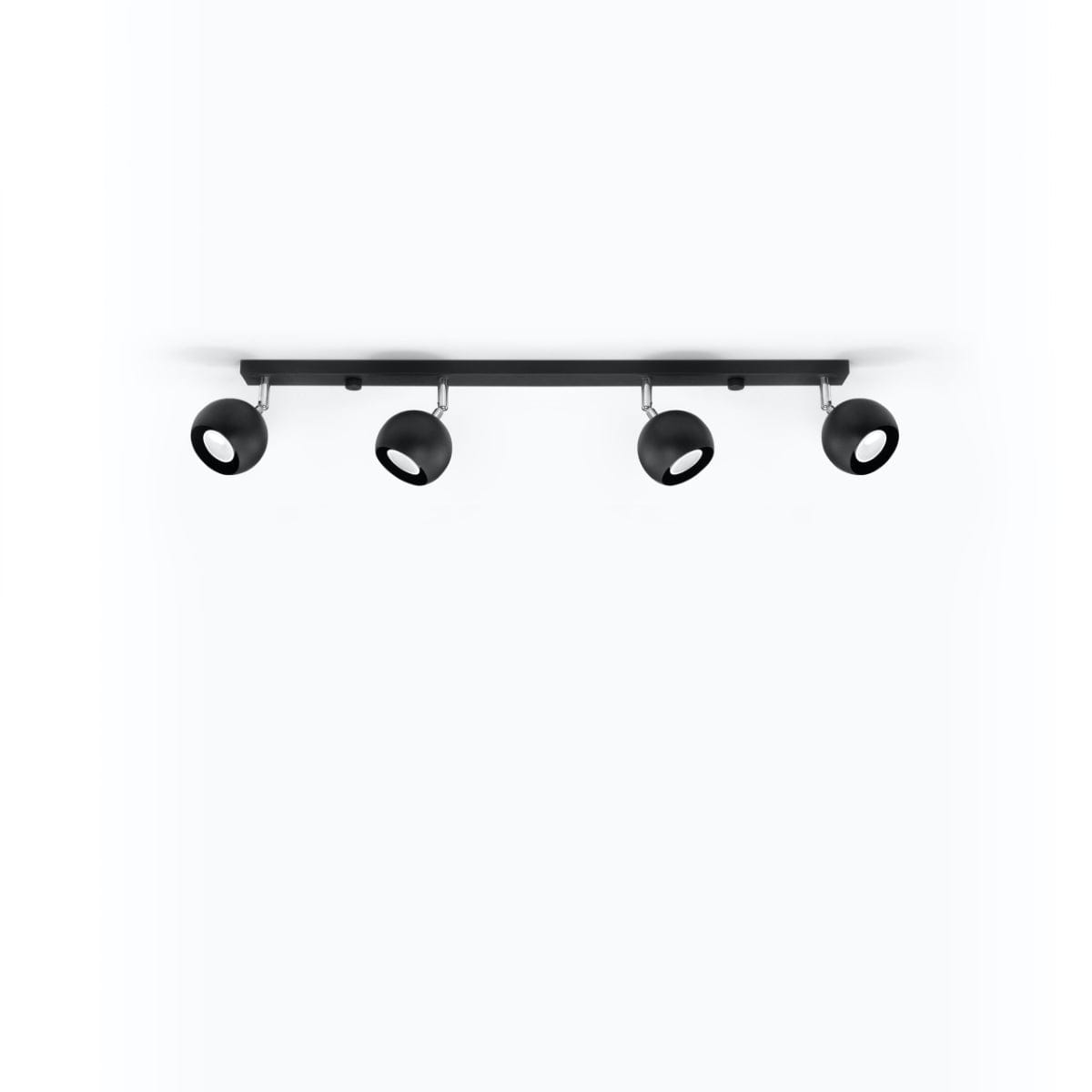 Sollux Lighting Ceiling Lamp Oculare 4 L Black - Modern Spot Ceiling Light - 4 Adjustable Shades - Spherical Design - Durable Steel - GU10 Bulb Compatible