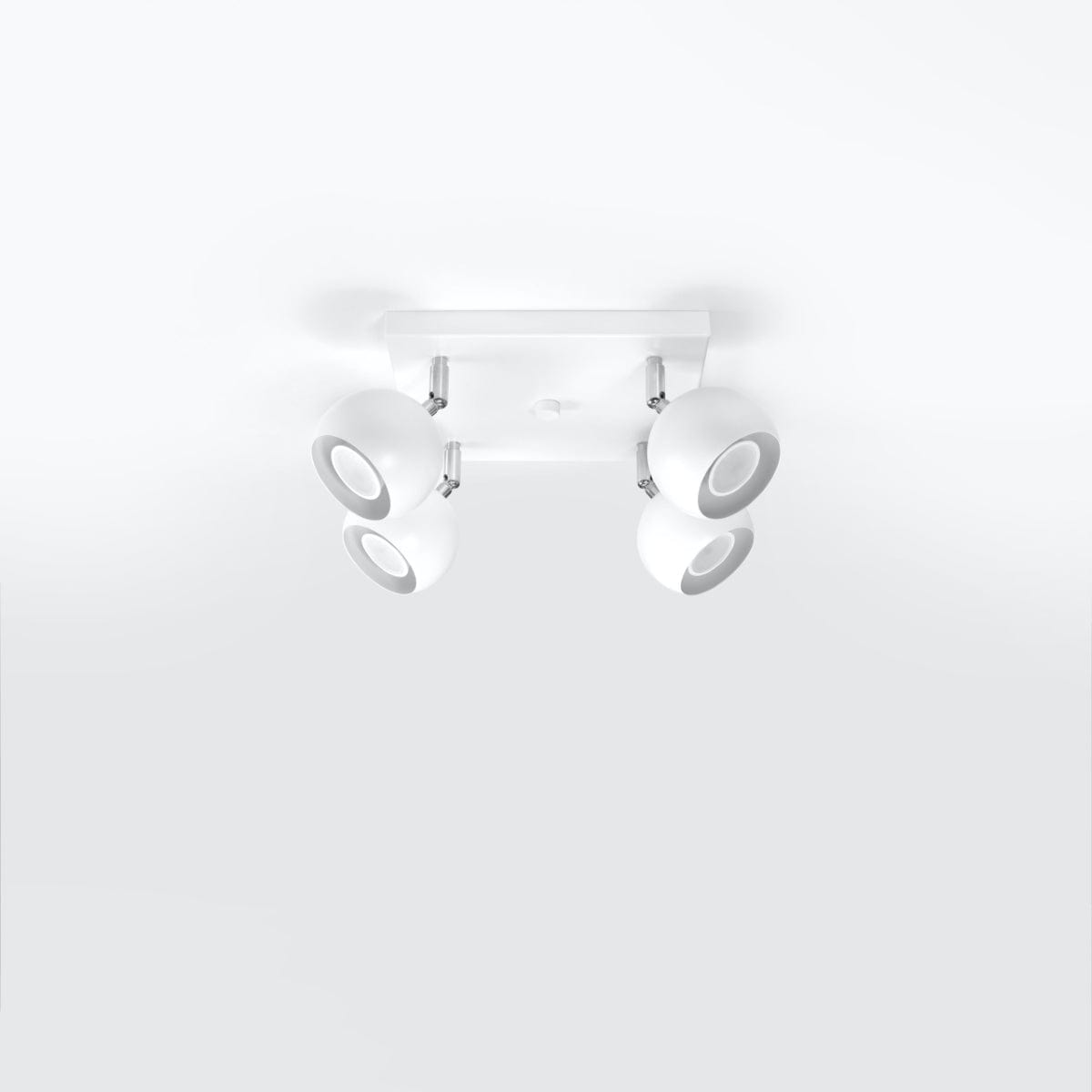 Sollux Lighting Ceiling Lamp Oculare 4 White - Modern Spot Ceiling Light - Adjustable Directional Lighting