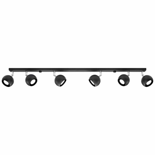 Sollux Lighting Ceiling Lamp Oculare 6 L Black - Modern Spot Ceiling Light - Adjustable Multi-Directional Lighting