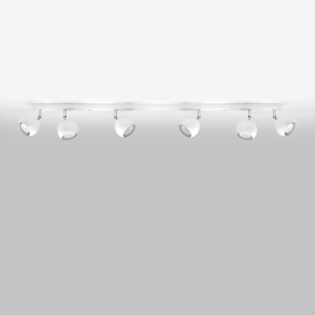 Sollux Lighting Ceiling Lamp Oculare 6 L White - Modern Spot Ceiling Light - Multi-Directional Adjustable Lighting