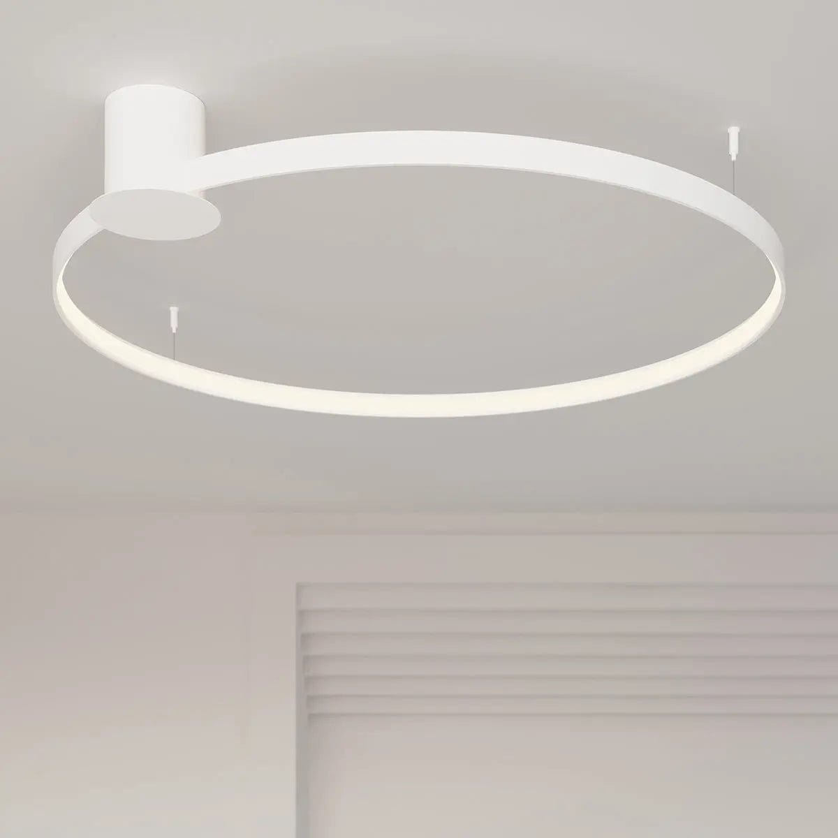Sollux Lighting Ceiling Lamp Rio 110 White - Modern LED Circle Light - 3000K Warm Light - Flicker-Free - High CRI 90 - Energy Efficient - Elegant Polish Design