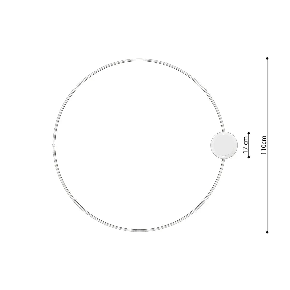 Sollux Lighting Ceiling Lamp Rio 110 White - Modern LED Circle Light - 3000K Warm Light - Flicker-Free - High CRI 90 - Energy Efficient - Elegant Polish Design