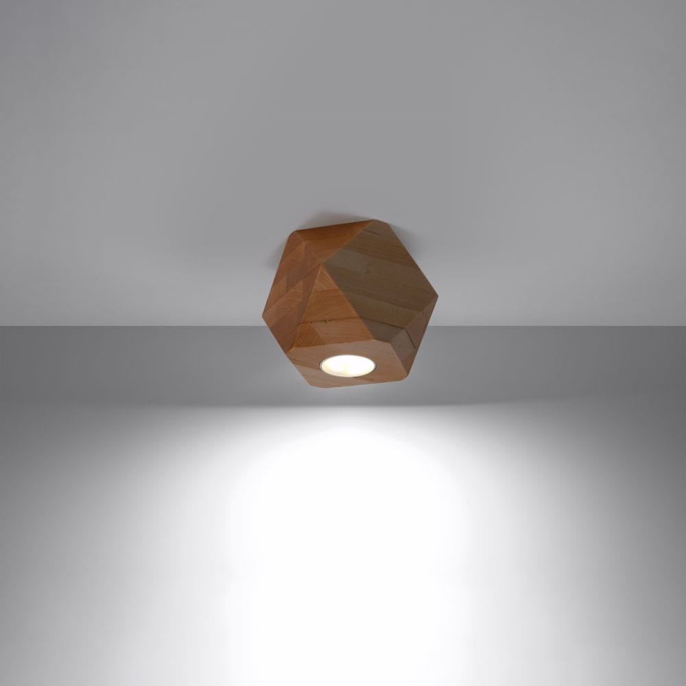 Sollux Lighting Ceiling lamp wood Woody Scandinavian Design GU10