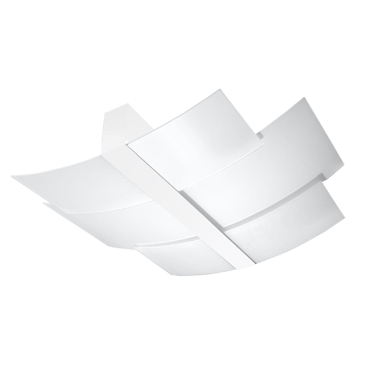 Sollux Lighting Celia - Ceiling Lamp - White Glass - Elegant Design - Timeless Style - E27 Bulb Compatible - Easy Surface Mount Installation
