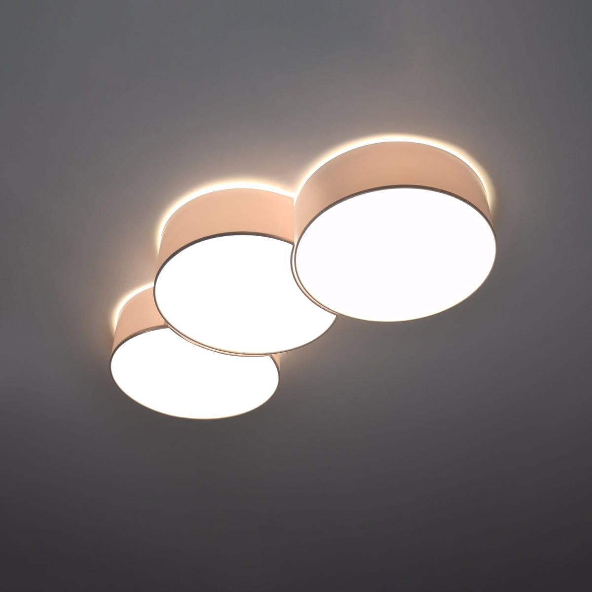 Sollux Lighting Circle 3A - Ceiling Lamp - LED Ceiling Light - Minimalist Design - Overlapping Circles - White Finish - High CRI - Energy Efficient - Stylish Interiors