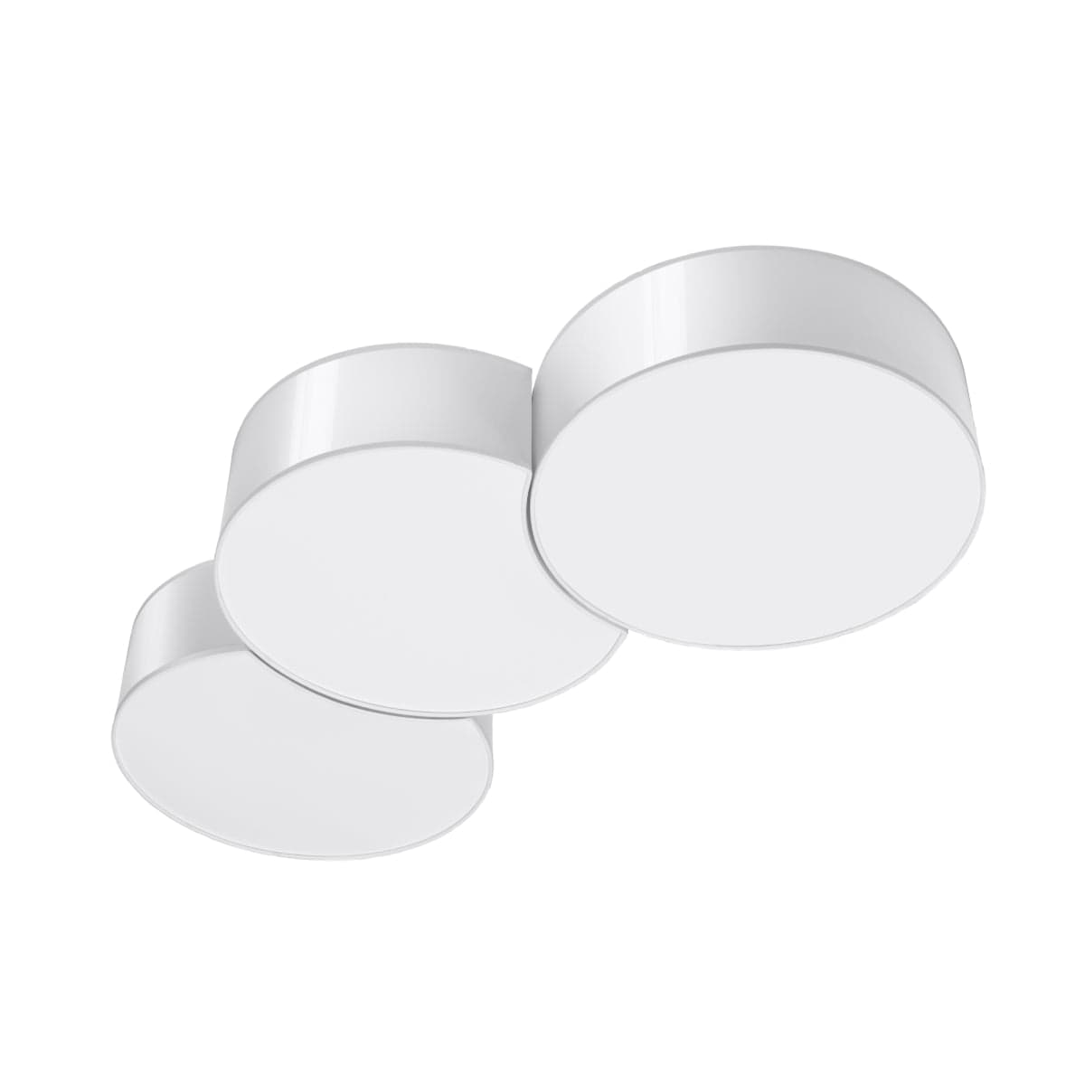 Sollux Lighting Circle 3A - Ceiling Lamp - LED Ceiling Light - Minimalist Design - Overlapping Circles - White Finish - High CRI - Energy Efficient - Stylish Interiors