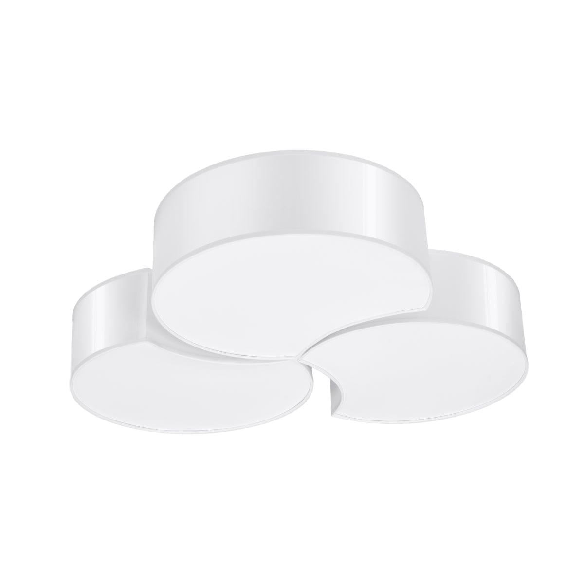 Sollux Lighting Circle 3B - Ceiling Lamp - LED Ceiling Light - Minimalist Design - Overlapping Circles - White Finish - Energy Efficient - High CRI - Stylish Interiors