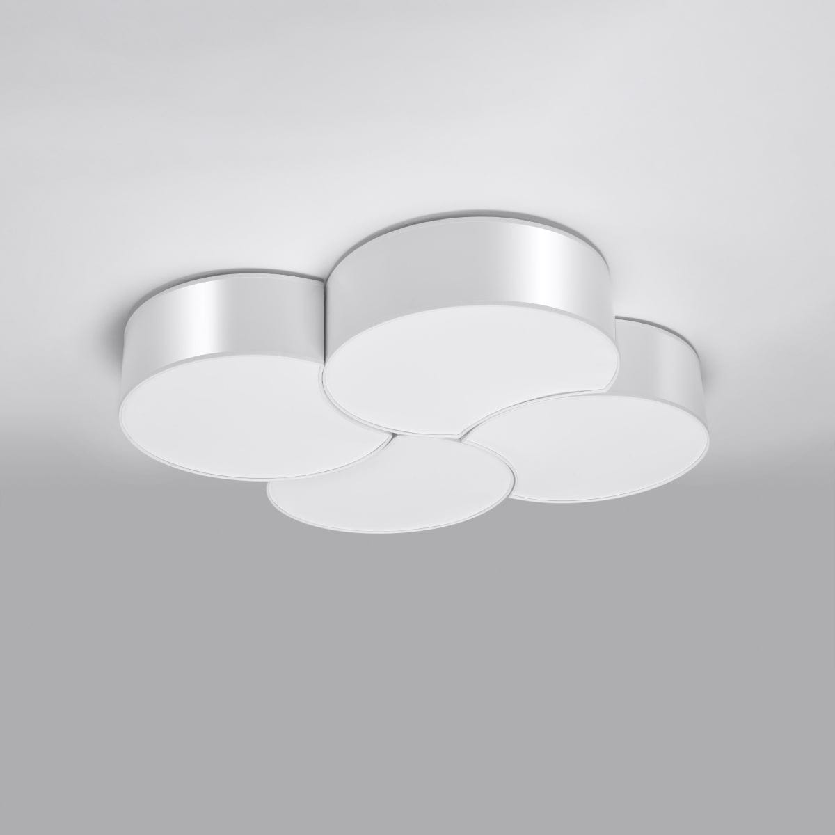 Sollux Lighting Circle 4 - Ceiling Lamp - LED Ceiling Light - Minimalist Design - Overlapping Circles - White Finish - Energy Efficient - High CRI - Stylish Interiors