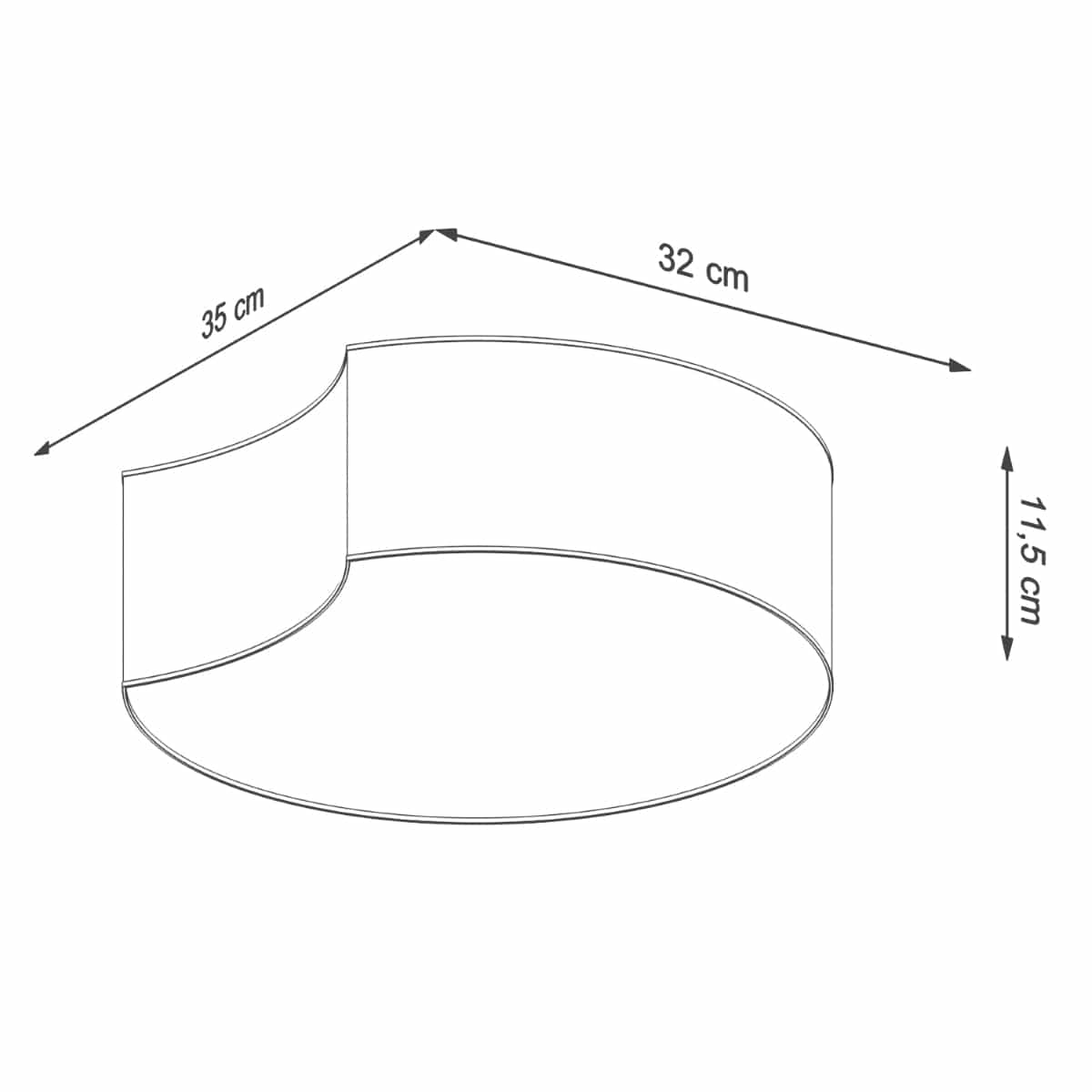 Sollux Lighting Circle - Ceiling Lamp - White - Modern LED Ceiling Light - Minimalist Design - High CRI Lighting - Energy Efficient - Easy to Clean - 5-Year Warranty