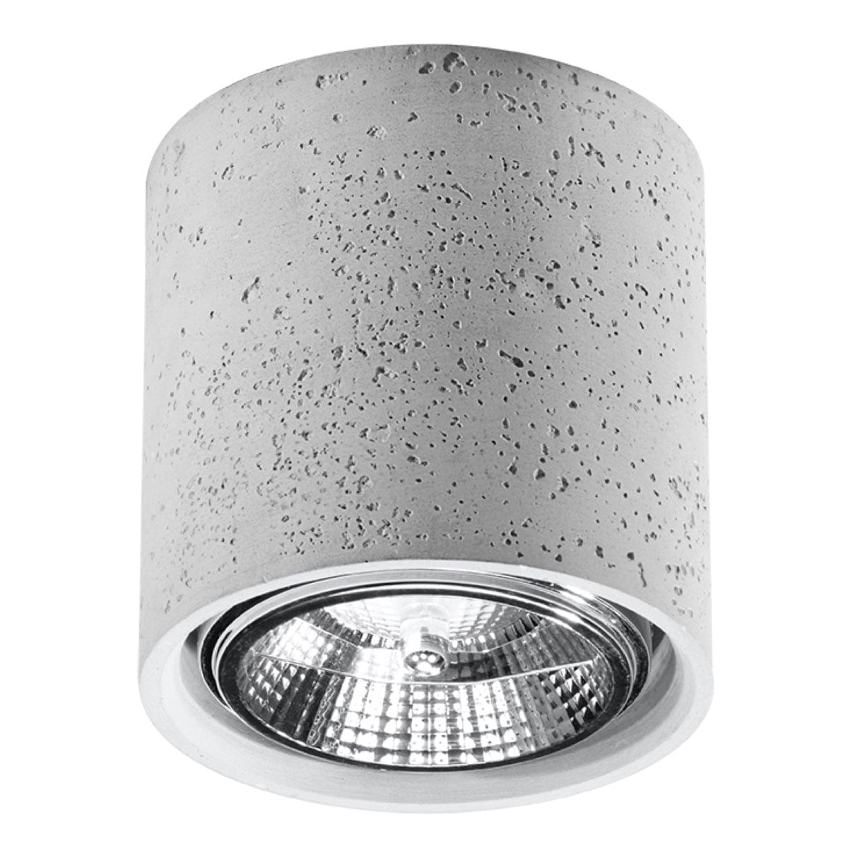 Sollux Lighting CULLO Concrete Ceiling Light - Minimalist Industrial Design - Durable Gray Concrete - GU10 Bulb Compatible - Easy Cleaning - Universal Mounting