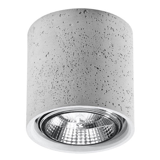 Sollux Lighting CULLO Concrete Ceiling Light - Minimalist Industrial Design - Durable Gray Concrete - GU10 Bulb Compatible - Easy Cleaning - Universal Mounting