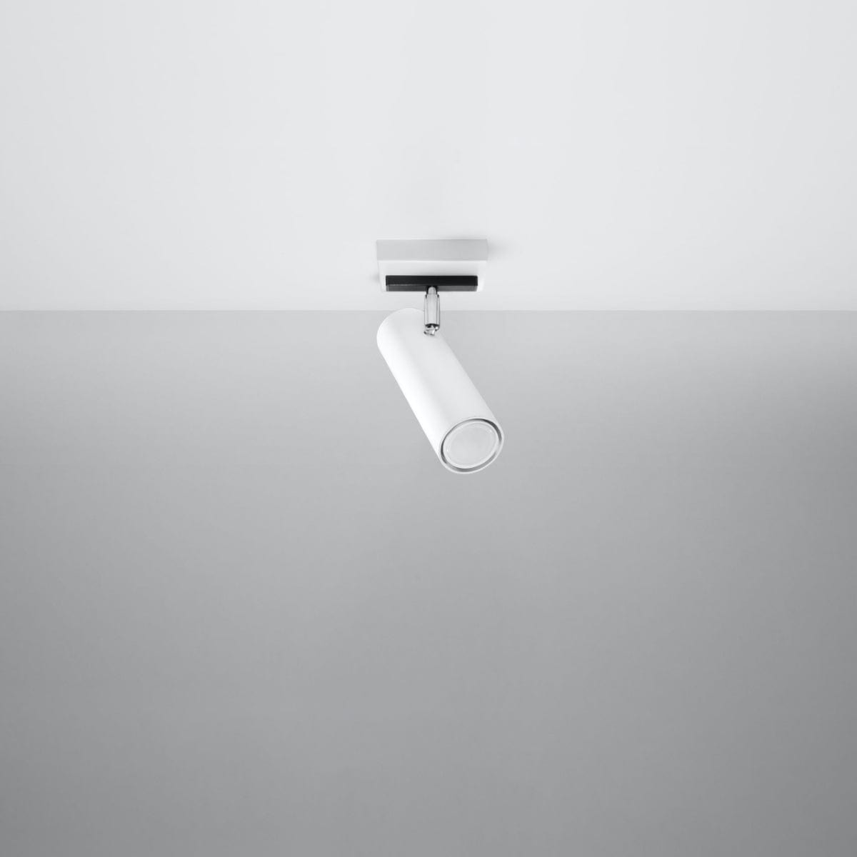 Sollux Lighting DIREZIONE Ceiling Light - 1-Light White - Minimalist Modern Design - Adjustable Spotlights - GU10 Bulb Compatibility - Perfect for Any Room