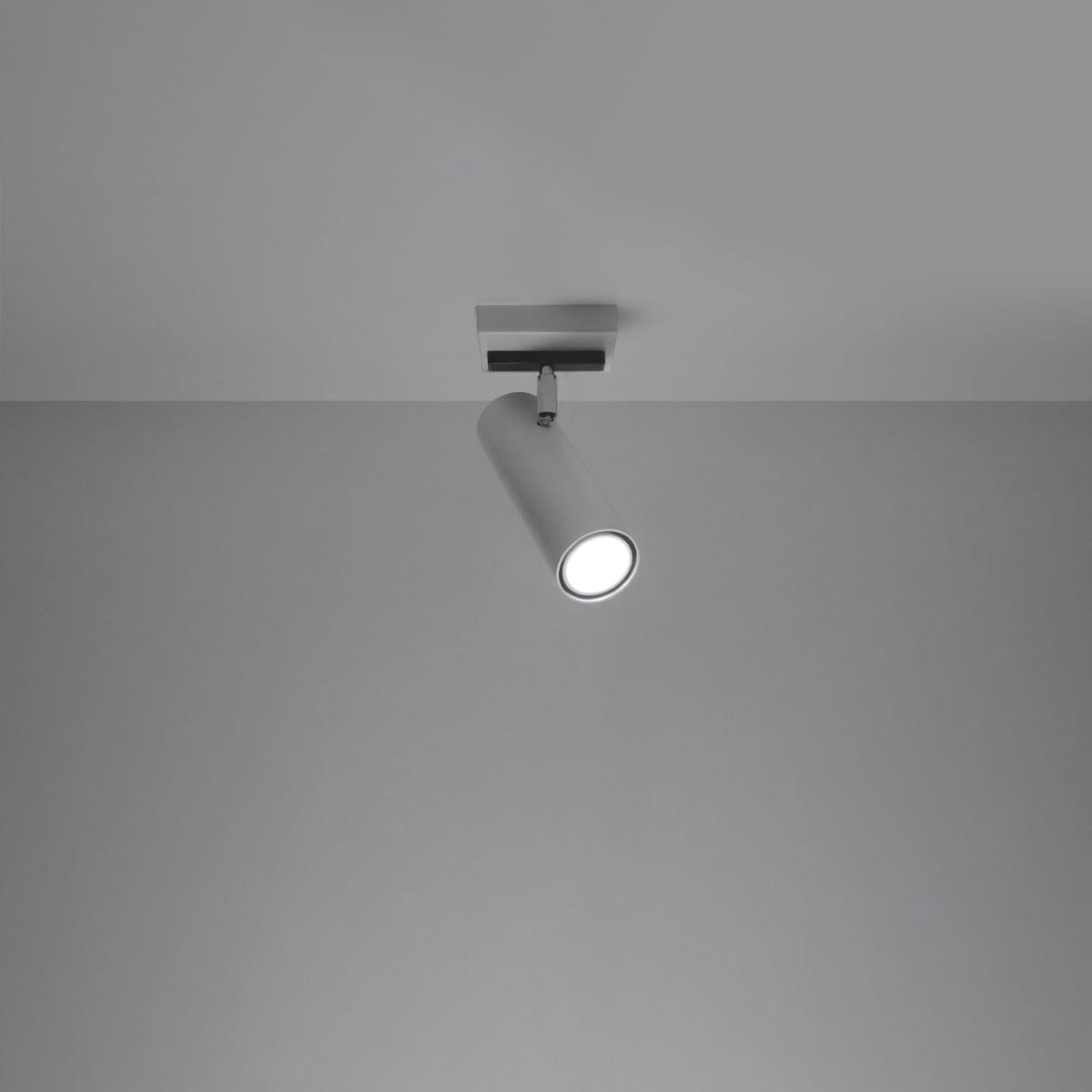 Sollux Lighting DIREZIONE Ceiling Light - 1-Light White - Minimalist Modern Design - Adjustable Spotlights - GU10 Bulb Compatibility - Perfect for Any Room