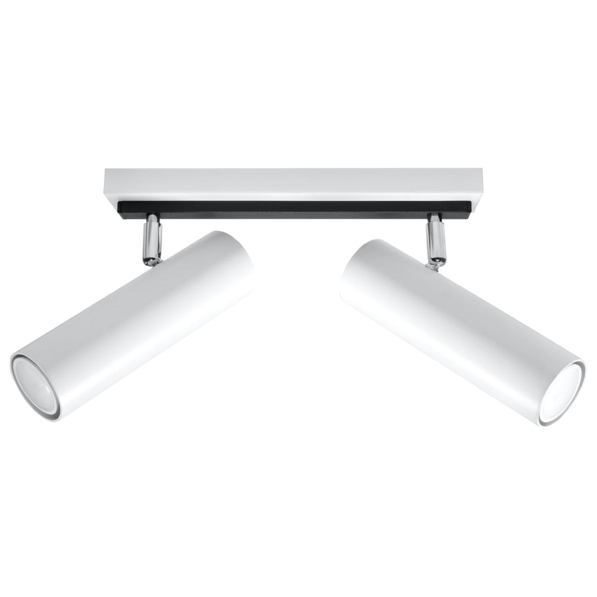 Sollux Lighting DIREZIONE Ceiling Light - 2-Light White - Minimalist Modern Design - Adjustable Spotlights - GU10 Bulb Compatibility - Ideal for Living Room and Kitchen