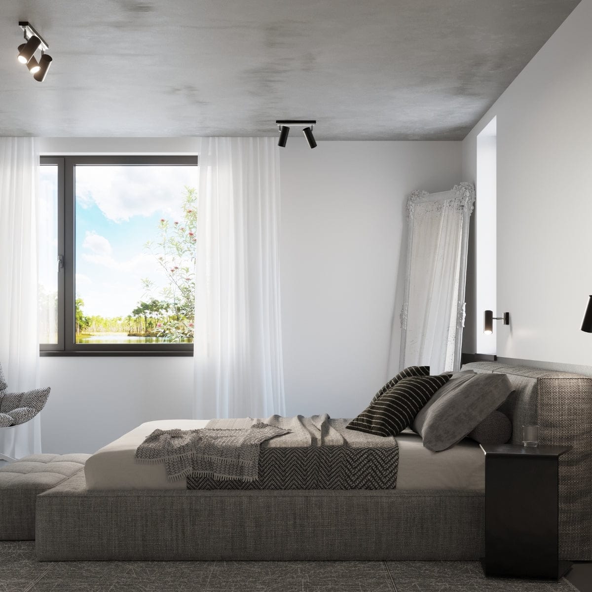 Sollux Lighting DIREZIONE Ceiling Light - 3-Light Black - Minimalist Modern Design - Adjustable Spotlights - GU10 Bulb Compatible - Ideal for Living Room and Kitchen