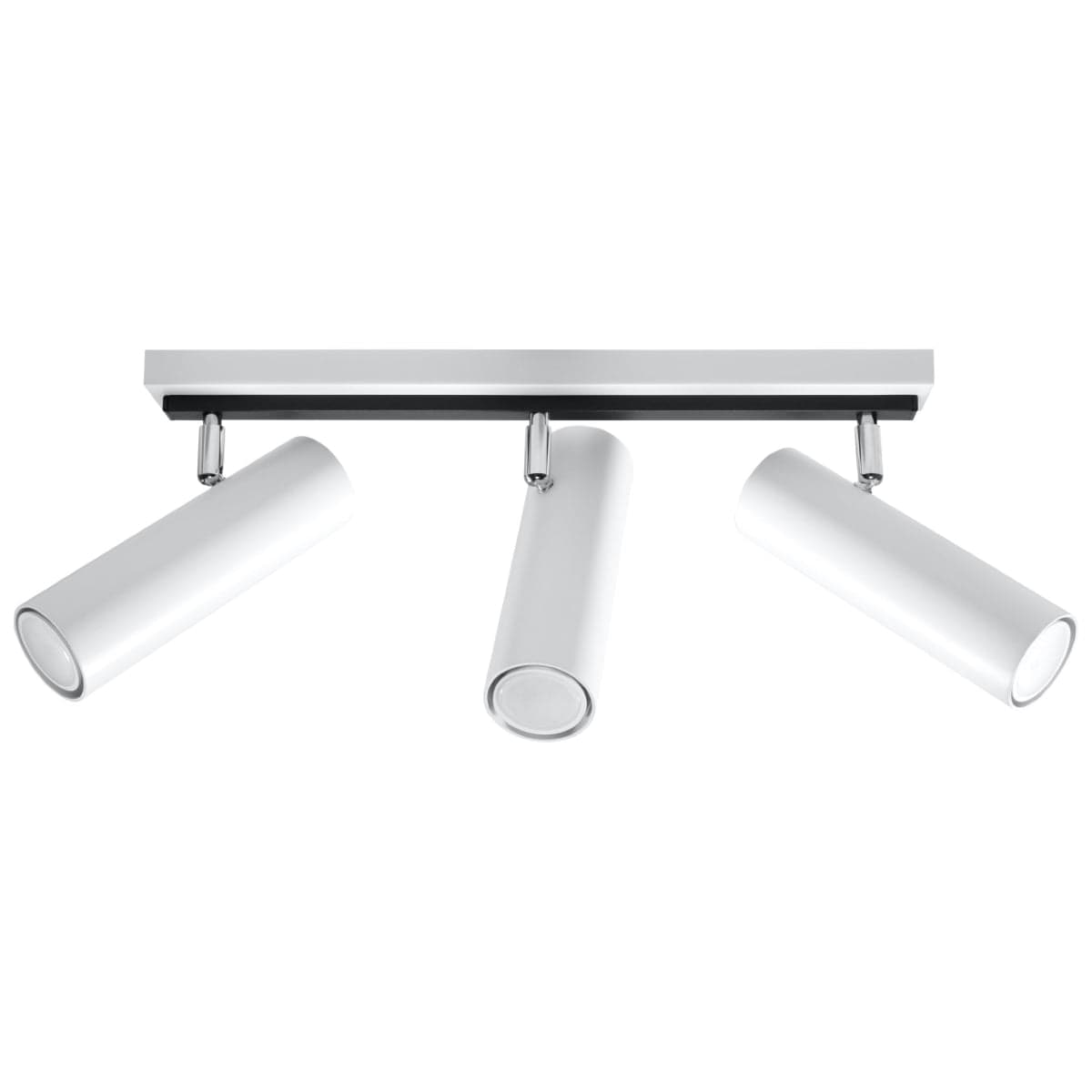 Sollux Lighting DIREZIONE Ceiling Light - 3-Light White - Minimalist Modern Design - Adjustable Spotlights - GU10 Bulb Compatible - Ideal for Bedroom and Living Room