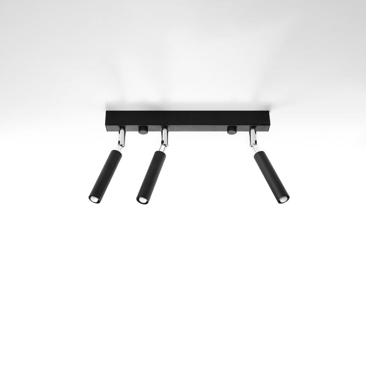 Sollux Lighting Eyetech Spot Ceiling Light - 3-Light Black - Adjustable Direction - Industrial Design - Powder-Coated Steel - Replaceable G9 Bulbs - Loft Style Lighting