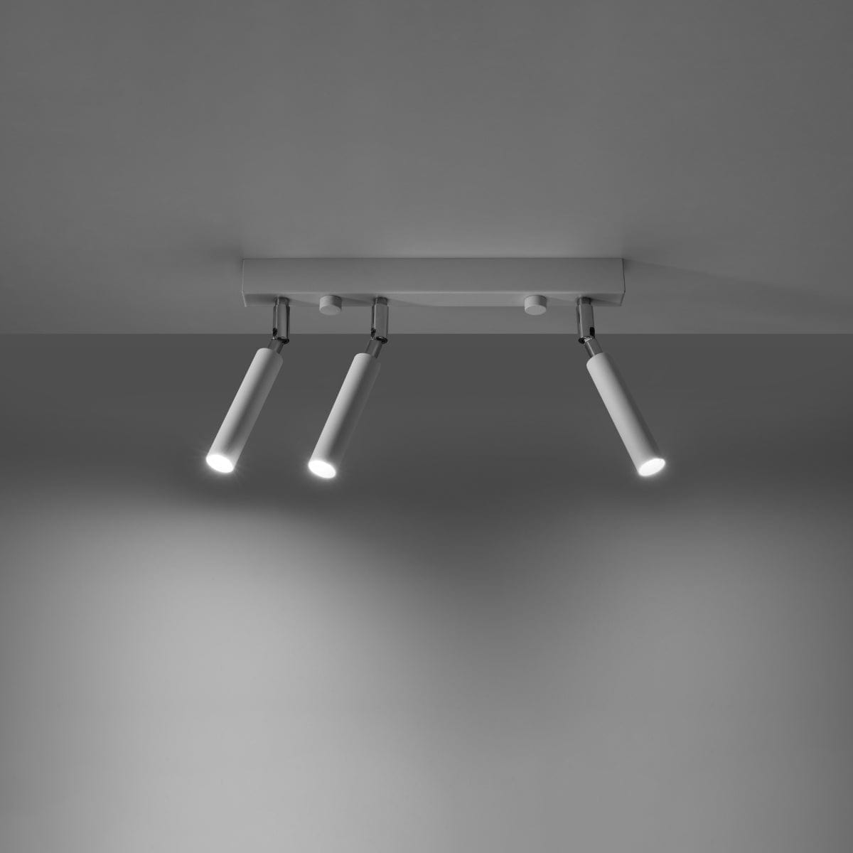 Sollux Lighting Eyetech Spot Ceiling Light - 3-Light White - Adjustable Direction - Minimalist Design - Powder-Coated Steel - Replaceable G9 Bulbs - Loft Style Lighting