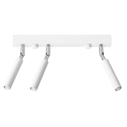 Sollux Lighting Eyetech Spot Ceiling Light - 3-Light White - Adjustable Direction - Minimalist Design - Powder-Coated Steel - Replaceable G9 Bulbs - Loft Style Lighting