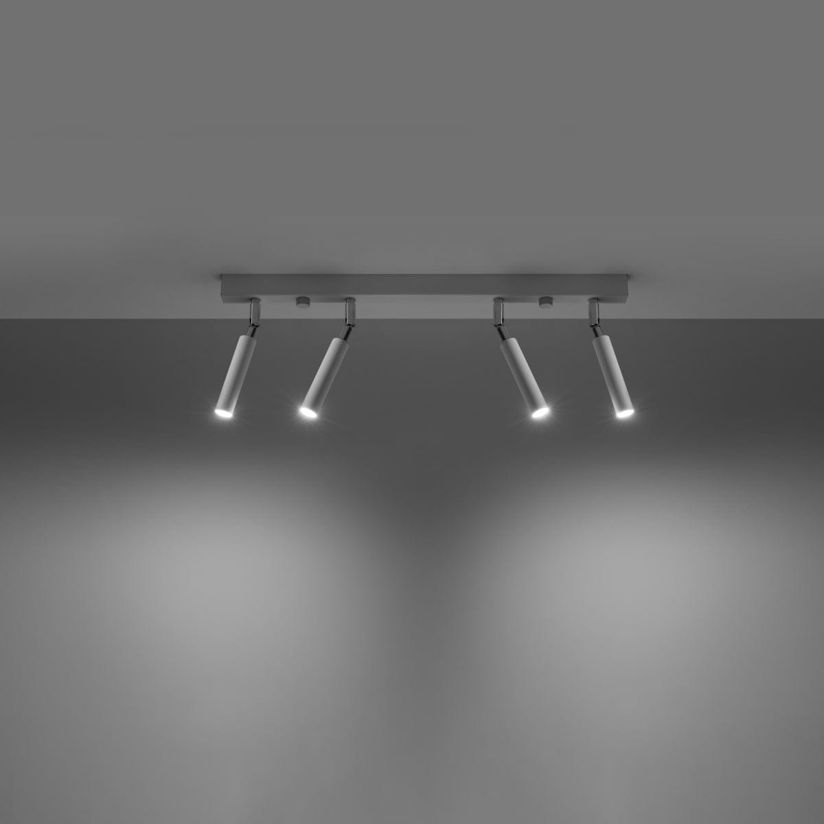 Sollux Lighting Eyetech Spot Ceiling Light - 4-Light White - Adjustable Direction - Minimalist Design - Powder-Coated Steel - Replaceable G9 Bulbs - Loft Style Lighting