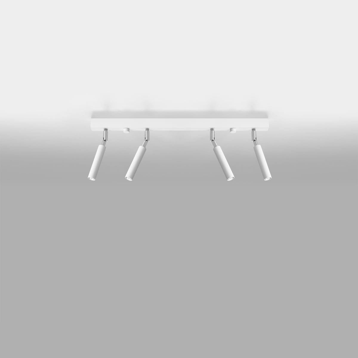 Sollux Lighting Eyetech Spot Ceiling Light - 4-Light White - Adjustable Direction - Minimalist Design - Powder-Coated Steel - Replaceable G9 Bulbs - Loft Style Lighting