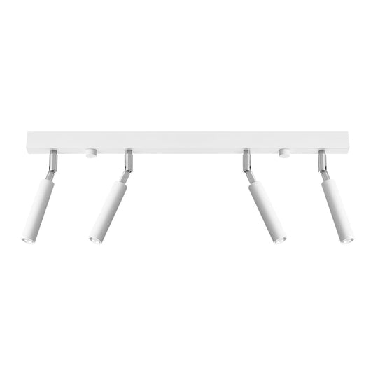Sollux Lighting Eyetech Spot Ceiling Light - 4-Light White - Adjustable Direction - Minimalist Design - Powder-Coated Steel - Replaceable G9 Bulbs - Loft Style Lighting