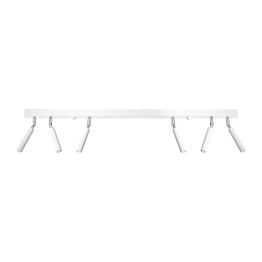 Sollux Lighting Eyetech Spot Ceiling Light - 6-Light White - Adjustable Direction - Industrial Design - Powder-Coated Steel - Replaceable G9 Bulbs - Loft Style Lighting