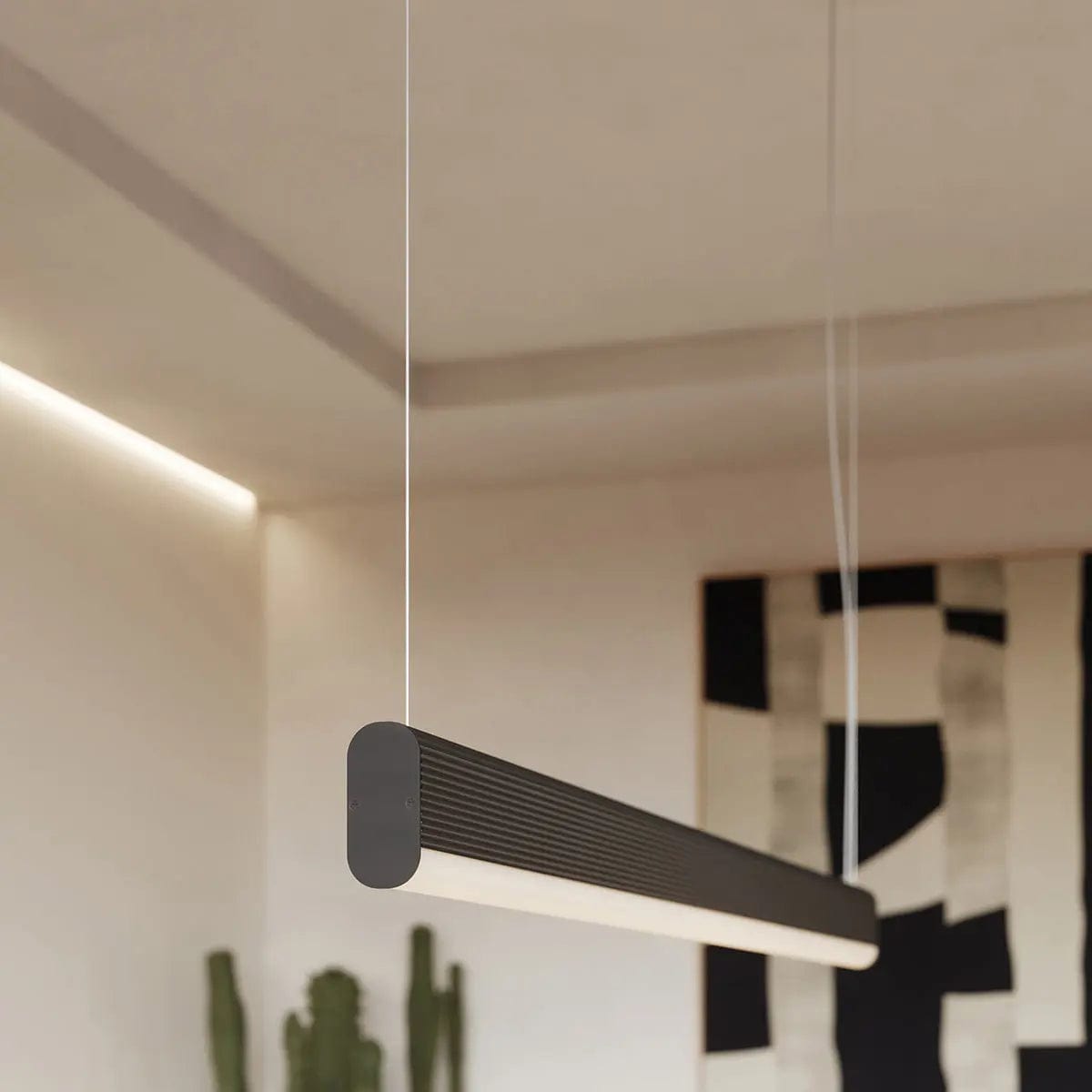 Sollux Lighting FARGE Black LED Pendant Lamp - 3000K Warm Light - Modern Geometric Design - Energy-Efficient Matte Finish