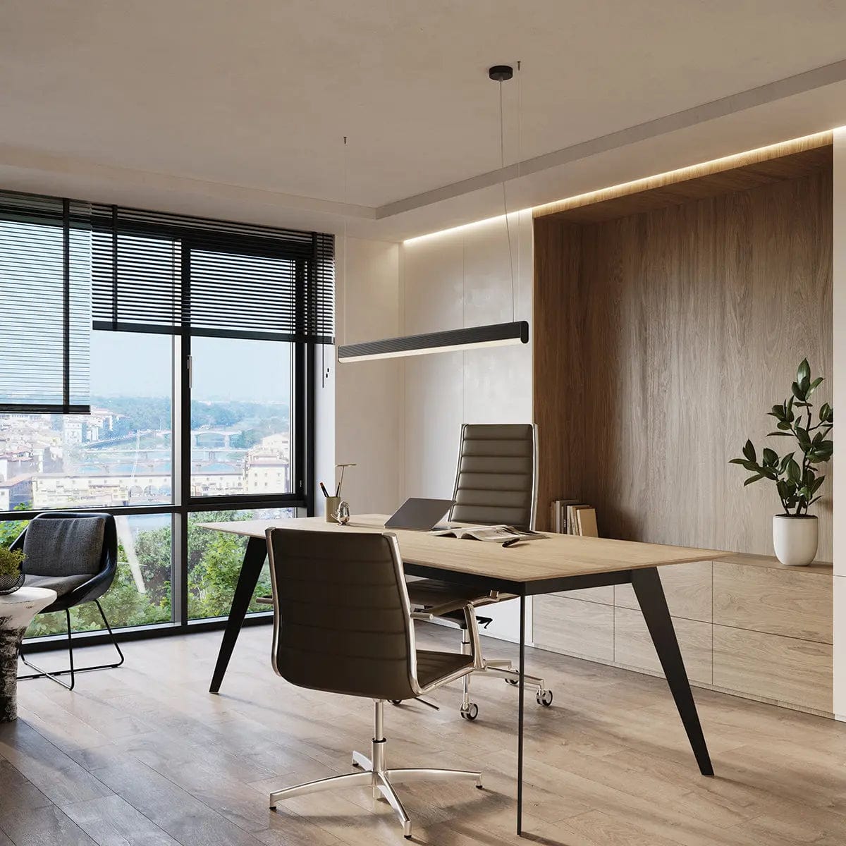 Sollux Lighting FARGE Black LED Pendant Lamp - 3000K Warm Light - Modern Geometric Design - Energy-Efficient Matte Finish