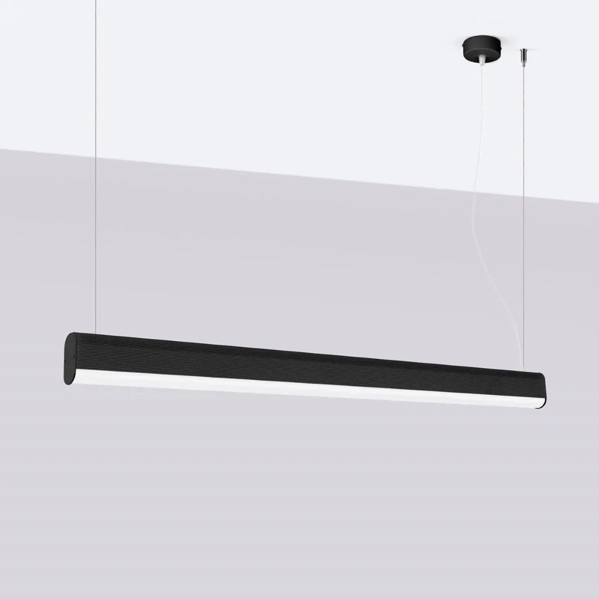 Sollux Lighting FARGE Black LED Pendant Lamp - Modern Geometric Design