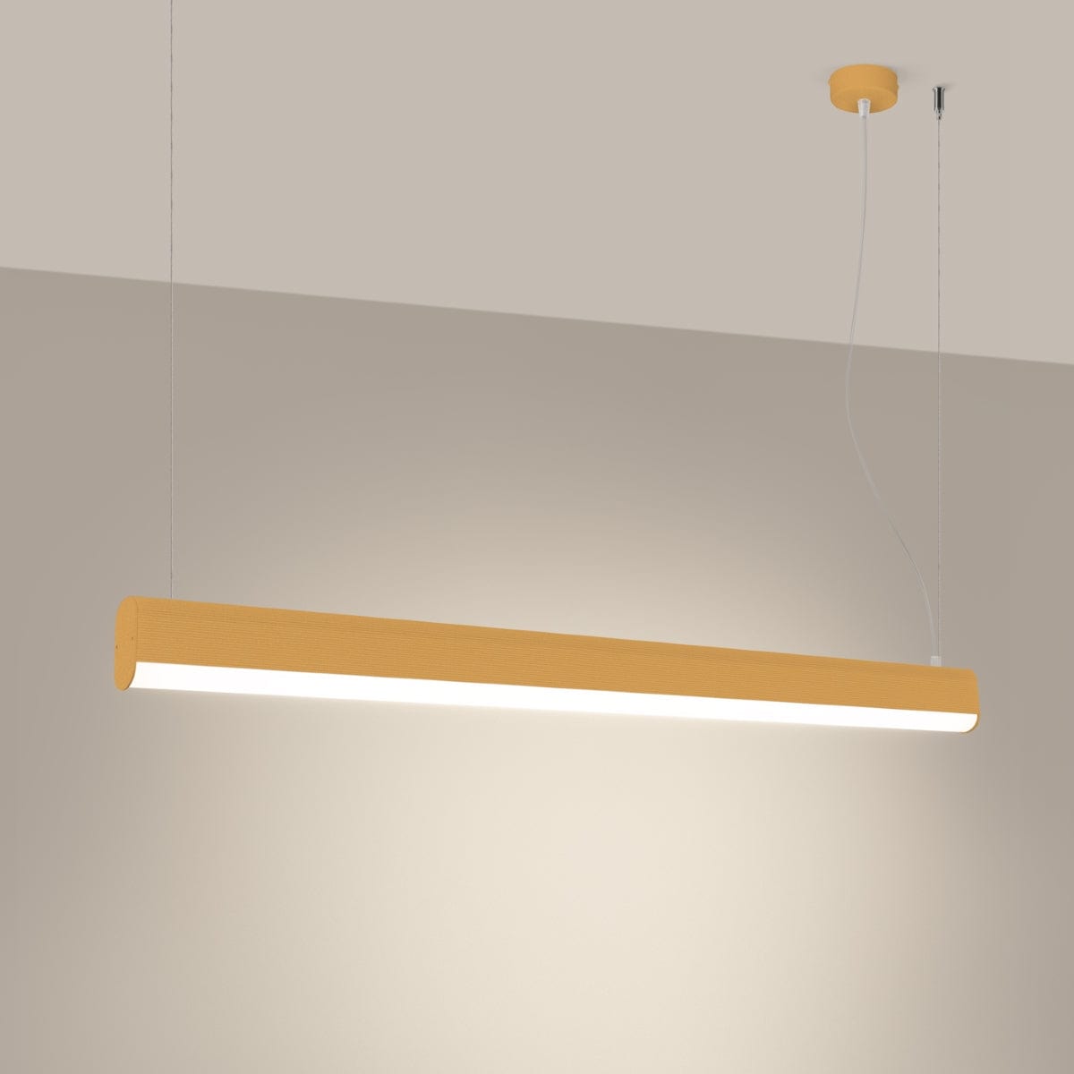 Sollux Lighting FARGE Gold LED Pendant Lamp - 3000K Warm Light - Modern Geometric Design - Energy-Efficient Matte Finish