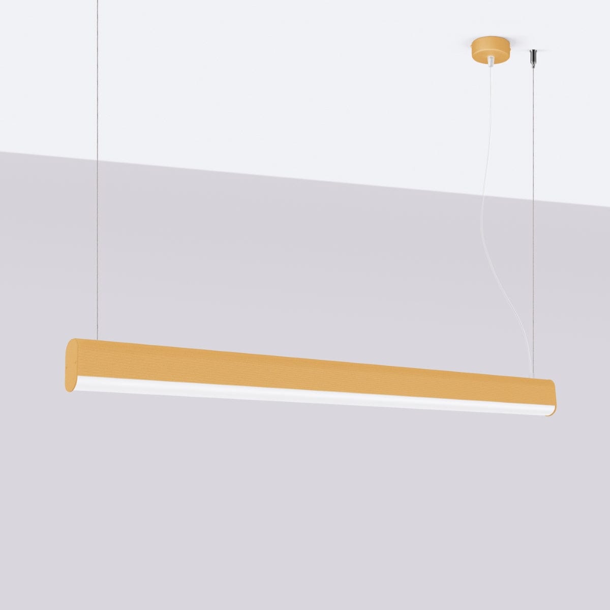 Sollux Lighting FARGE Gold LED Pendant Lamp - 3000K Warm Light - Modern Geometric Design - Energy-Efficient Matte Finish