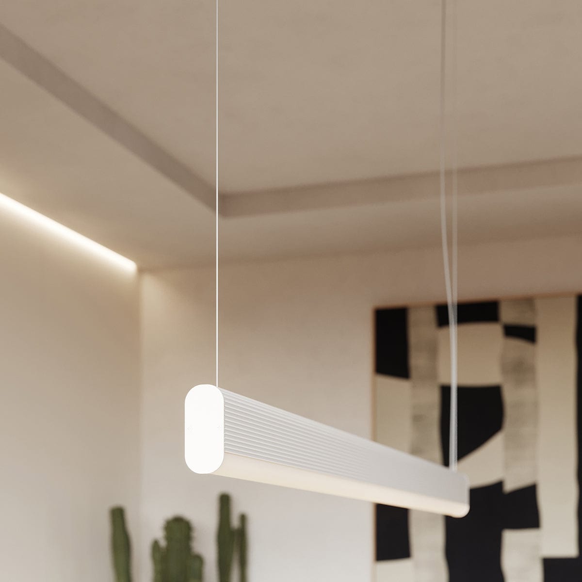 Sollux Lighting FARGE White LED Pendant Lamp -Modern Geometric Design
