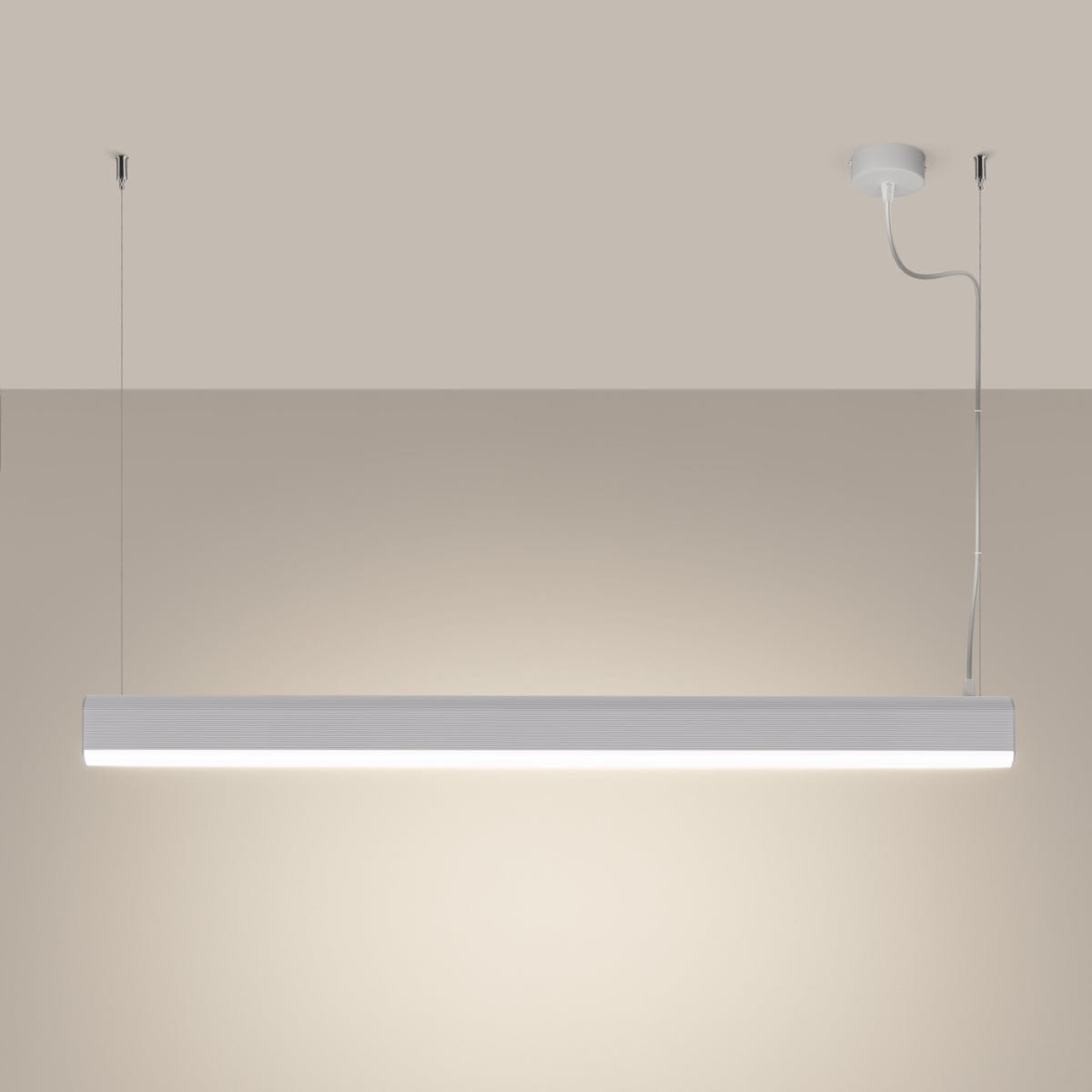 Sollux Lighting FARGE White LED Pendant Lamp -Modern Geometric Design