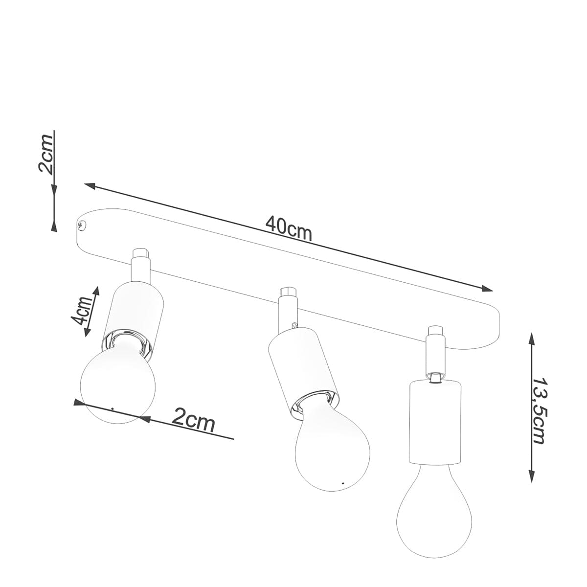 Sollux Lighting Fornes Ceiling Lamp 3 Black - Modern Minimalist Design - Adjustable Light Angles - Durable Metal Frame - Versatile Lighting Solution - Smart Bulb Compatible