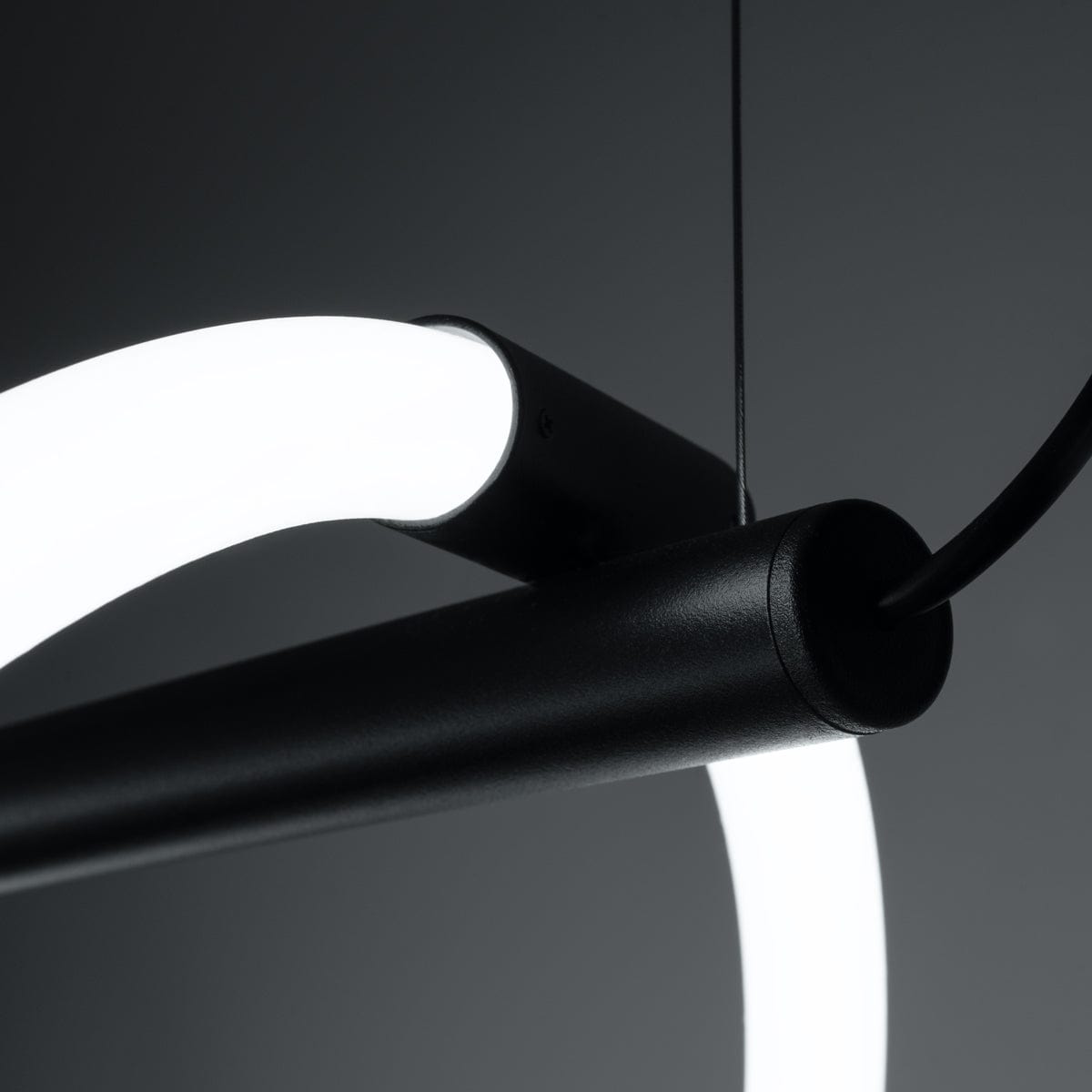 Sollux Lighting GALASKE LED Pendant Lamp - 84 Black - 2700K-6500K Adjustable Light - Modern Twisted Design - Energy-Efficient Loft Style